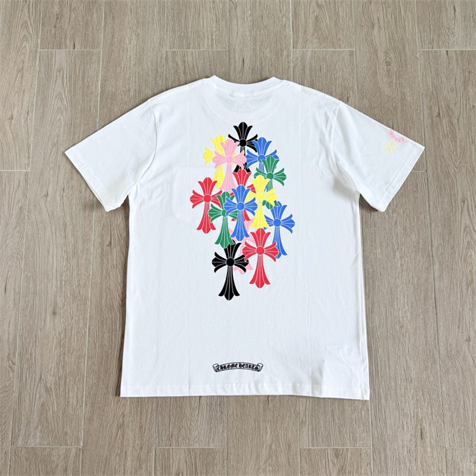 chrome hearts multicolor cross print short sleeve t-shirt